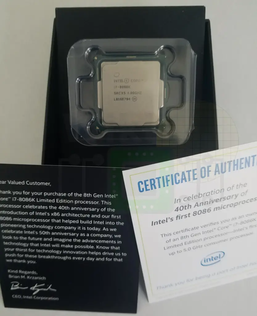 Intel Announces a 5 GHz Core i7-8086K, Launches on the 40th 